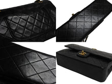 Load image into Gallery viewer, 極美品 CHANEL シャネル マトラッセ25 Wフラップ Wチェーンショルダーバッグ 1番台 ラムスキン ココマーク ブラック 中古 4b003837