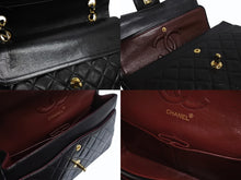 Load image into Gallery viewer, 極美品 CHANEL シャネル マトラッセ25 Wフラップ Wチェーンショルダーバッグ 1番台 ラムスキン ココマーク ブラック 中古 4b003837