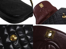 Load image into Gallery viewer, 極美品 CHANEL シャネル ホーボー チェーンショルダーバッグ 1番台 ココマーク ラムスキン キルティング ブラック ゴールド金具 中古 4b003839