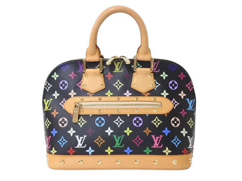 Very good condition LOUIS VUITTON Alma PM Handbag M40444 Monogram Multicolor Black Takashi Murakami Used 4b003840
