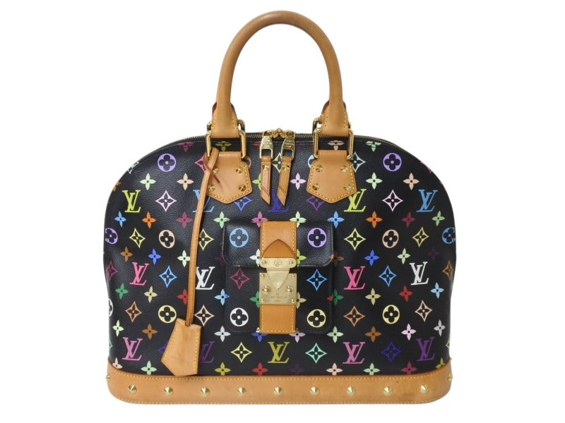 LOUIS VUITTON Alma GM Handbag M40442 Monogram Multicolor Black Takashi Murakami Good Condition Used 4b003841