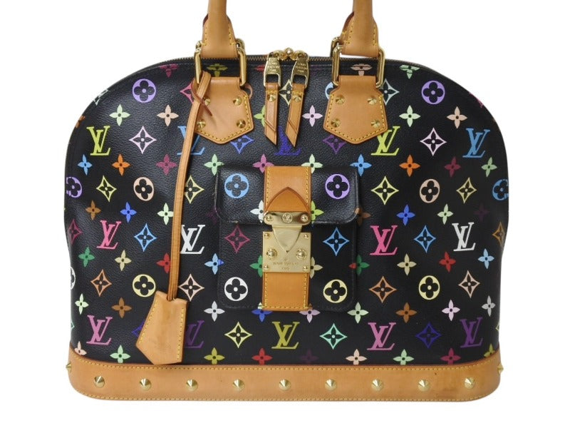LOUIS VUITTON Alma GM Handbag M40442 Monogram Multicolor Black Takashi Murakami Good Condition Used 4b003841