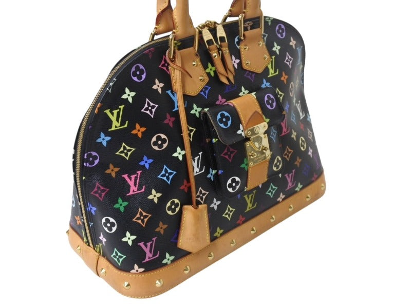 LOUIS VUITTON Alma GM Handbag M40442 Monogram Multicolor Black Takashi Murakami Good Condition Used 4b003841