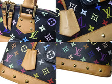 Load image into Gallery viewer, LOUIS VUITTON ルイヴィトン アルマGM ハンドバッグ M40442 モノグラム マルチカラー ブラック 村上隆 美品 中古 4b003841