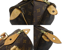 Load image into Gallery viewer, LOUIS VUITTON ルイヴィトン スピーディ25 ハンドバッグ M41109 モノグラム PVC レザー ブラウン ゴールド金具 美品 中古 4b003842