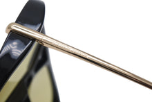 画像をギャラリービューアに読み込む, BOTTEGAVENETA ボッテガヴェネタ ドロップ パイロット サングラス BV1273S サイズ63□12-180 XL ブラック イエロー 美品 中古 4b003844