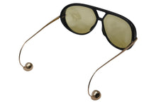 画像をギャラリービューアに読み込む, BOTTEGAVENETA ボッテガヴェネタ ドロップ パイロット サングラス BV1273S サイズ63□12-180 XL ブラック イエロー 美品 中古 4b003844