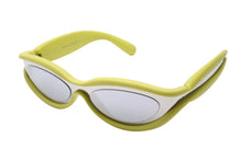 画像をギャラリービューアに読み込む, BOTTEGAVENETA ボッテガヴェネタ ラバーフレーム サングラス SV1211S サイズ56□19-135 XL ライムグリーン シルバー 美品 中古 4b003846