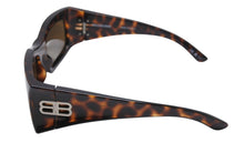 画像をギャラリービューアに読み込む, BALENCIAGA バレンシアガ スクエア サングラス アイウェア BB0291S サイズ58□20-130 XL べっ甲カラー ブラウン 美品 中古 4b003848