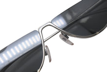 Load image into Gallery viewer, 極美品 EMPORIO ARMANI エンポリオアルマーニ ハーフリム サングaラス メガネ EA2143 ブラック シルバー サイズ57◻︎12 中古 4b003852