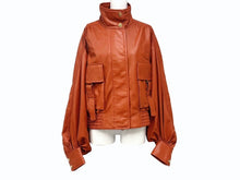 画像をギャラリービューアに読み込む, 新品未使用 ZIMMERMANN ジマーマン Illustration Biker Jacket ジャケット 1016JF241 レザー オレンジ サイズ１ ゴールド金具 中古 4b003856