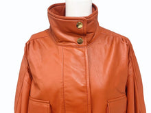 画像をギャラリービューアに読み込む, 新品未使用 ZIMMERMANN ジマーマン Illustration Biker Jacket ジャケット 1016JF241 レザー オレンジ サイズ１ ゴールド金具 中古 4b003856