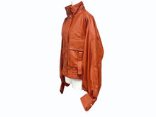 画像をギャラリービューアに読み込む, 新品未使用 ZIMMERMANN ジマーマン Illustration Biker Jacket ジャケット 1016JF241 レザー オレンジ サイズ１ ゴールド金具 中古 4b003856