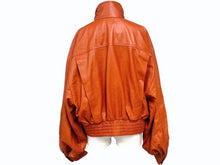 画像をギャラリービューアに読み込む, 新品未使用 ZIMMERMANN ジマーマン Illustration Biker Jacket ジャケット 1016JF241 レザー オレンジ サイズ１ ゴールド金具 中古 4b003856