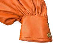 画像をギャラリービューアに読み込む, 新品未使用 ZIMMERMANN ジマーマン Illustration Biker Jacket ジャケット 1016JF241 レザー オレンジ サイズ１ ゴールド金具 中古 4b003856