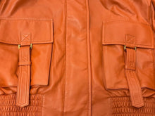 画像をギャラリービューアに読み込む, 新品未使用 ZIMMERMANN ジマーマン Illustration Biker Jacket ジャケット 1016JF241 レザー オレンジ サイズ１ ゴールド金具 中古 4b003856