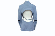 画像をギャラリービューアに読み込む, JACQUEMUS ジャックムス テーラードジャケット レディース サイズ38 ライトブルー ルーマニア製 変形シルエット 美品 中古 4b003860