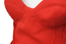 Load image into Gallery viewer, DAVID KOMA デヴィッドコーマ ノースリーブ ドレス ウール スパンデックス イギリス製 レッド サイズ8 美品 中古 4b003866