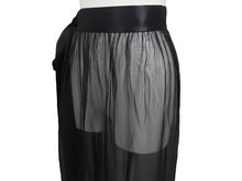Load image into Gallery viewer, 新品未使用 DOLCE &amp; GABBANA ドルチェ&amp;ガッバーナ Long Silk Chiffon Skirt シアーラップスカート F4C0AT サイズ40 ブラック 中古 4b003867