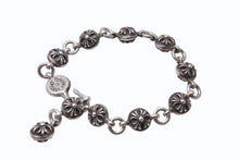 画像をギャラリービューアに読み込む, CHROME HEARTS クロムハーツ クロスボール ブレスレット #2 重量約66.1g 10LINK 全長約25.5cm 1991/.925刻印 シルバー925 美品 中古 4b003868