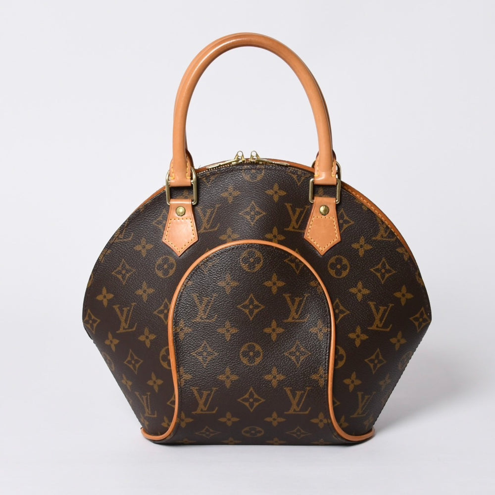 Very good condition LOUIS VUITTON Ellipse PM handbag monogram M51127 PVC tanned leather brown gold hardware used 4a000387