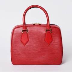 Very good condition LOUIS VUITTON Sablon handbag M52047 Castilian red epi leather gold hardware used 4a000153