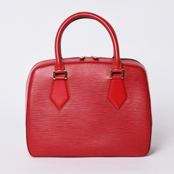 Very good condition LOUIS VUITTON Sablon handbag M52047 Castilian red epi leather gold hardware used 4a000153