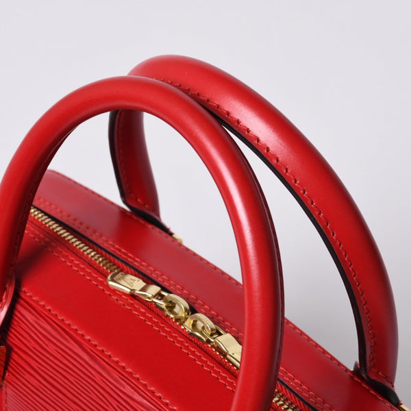 Very good condition LOUIS VUITTON Sablon handbag M52047 Castilian red epi leather gold hardware used 4a000153