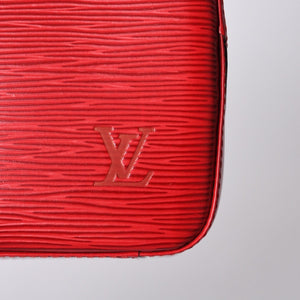 Very good condition LOUIS VUITTON Sablon handbag M52047 Castilian red epi leather gold hardware used 4a000153