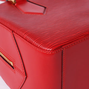 Very good condition LOUIS VUITTON Sablon handbag M52047 Castilian red epi leather gold hardware used 4a000153