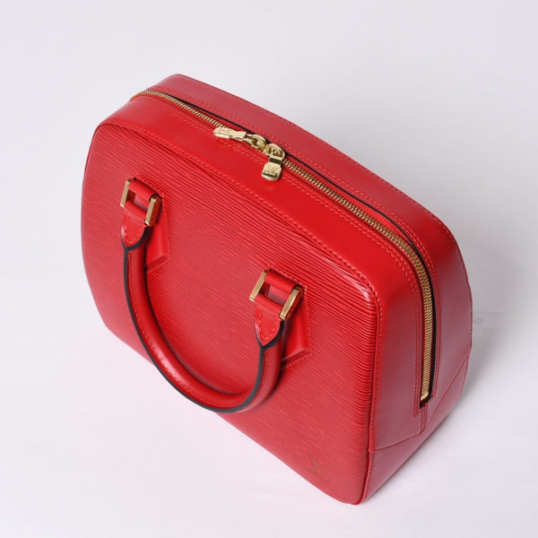 Very good condition LOUIS VUITTON Sablon handbag M52047 Castilian red epi leather gold hardware used 4a000153