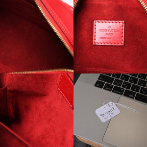 Very good condition LOUIS VUITTON Sablon handbag M52047 Castilian red epi leather gold hardware used 4a000153