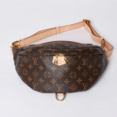 Like new LOUIS VUITTON bum bag body bag waist bag M43644 monogram brown gold hardware used 4a000430