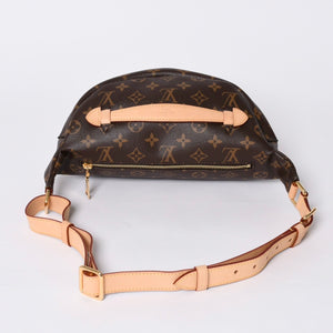 Like new LOUIS VUITTON bum bag body bag waist bag M43644 monogram brown gold hardware used 4a000430