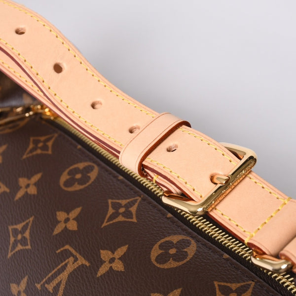 Like new LOUIS VUITTON bum bag body bag waist bag M43644 monogram brown gold hardware used 4a000430