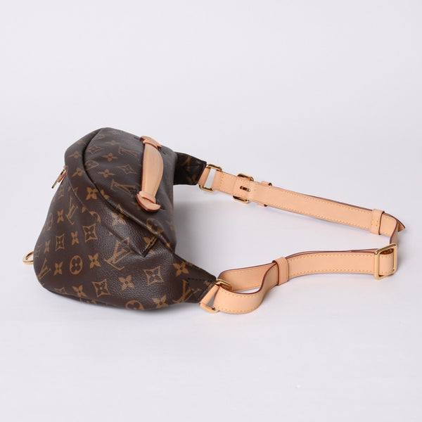 Like new LOUIS VUITTON bum bag body bag waist bag M43644 monogram brown gold hardware used 4a000430