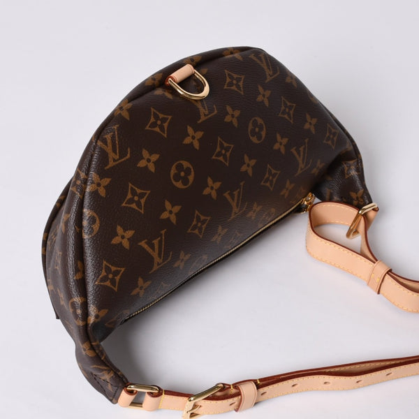 Like new LOUIS VUITTON bum bag body bag waist bag M43644 monogram brown gold hardware used 4a000430