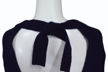 画像をギャラリービューアに読み込む, 極美品 CELINE セリーヌ フィービー期 バック リボン 変形 ニット ネイビー ウール 2 3BL0 トップス 紺色 サイズXS 中古 4b003881