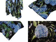 画像をギャラリービューアに読み込む, 極美品 BALENCIAGA バレンシアガ ワンピース 花柄 575428 イタリア製 レーヨン シルク ブラック マルチカラー サイズ40 中古 4b003883