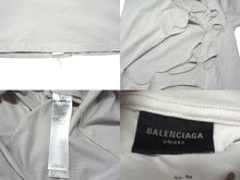 画像をギャラリービューアに読み込む, BALENCIAGA バレンシアガ 24SS Mirror Logo Oversized T-Shirt ミラーロゴ ダメージ加工 オーバーサイズ Tシャツ ホワイト サイズ2 739028 美品 中古 4b003884