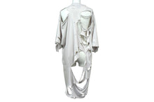 画像をギャラリービューアに読み込む, BALENCIAGA バレンシアガ 24SS Mirror Logo Oversized T-Shirt ミラーロゴ ダメージ加工 オーバーサイズ Tシャツ ホワイト サイズ2 739028 美品 中古 4b003884