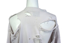 画像をギャラリービューアに読み込む, BALENCIAGA バレンシアガ 24SS Mirror Logo Oversized T-Shirt ミラーロゴ ダメージ加工 オーバーサイズ Tシャツ ホワイト サイズ2 739028 美品 中古 4b003884