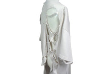 画像をギャラリービューアに読み込む, BALENCIAGA バレンシアガ 24SS Mirror Logo Oversized T-Shirt ミラーロゴ ダメージ加工 オーバーサイズ Tシャツ ホワイト サイズ2 739028 美品 中古 4b003884