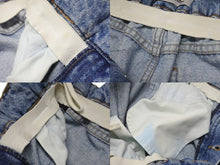 Load image into Gallery viewer, MIU MIU ミュウミュウ 21年 コットン ウエストギャザー テーパード アイコニックデニムジーンズ GWP299 1SXP ブルー サイズ28 美品 中古 4b003889