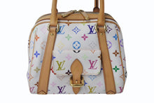 Load image into Gallery viewer, LOUIS VUITTON ルイヴィトン プリシラ ハンドバッグ M40096 モノグラム マルチカラー ホワイト 村上隆 美品 中古 4b003894