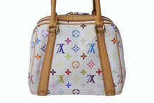 Load image into Gallery viewer, LOUIS VUITTON ルイヴィトン プリシラ ハンドバッグ M40096 モノグラム マルチカラー ホワイト 村上隆 美品 中古 4b003894