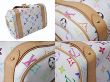 Load image into Gallery viewer, LOUIS VUITTON ルイヴィトン プリシラ ハンドバッグ M40096 モノグラム マルチカラー ホワイト 村上隆 美品 中古 4b003894