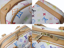 Load image into Gallery viewer, LOUIS VUITTON ルイヴィトン プリシラ ハンドバッグ M40096 モノグラム マルチカラー ホワイト 村上隆 美品 中古 4b003894