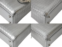 Load image into Gallery viewer, Christian Dior クリスチャンディオール LADY DIOR レディディオール マイクロカナージュ ミニ 2WAYバッグ M0550PSKC シルバー 美品 中古 4b003895