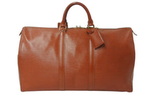 画像をギャラリービューアに読み込む, LOUIS VUITTON ルイヴィトン エピ キーポル50 ボストンバッグ ハンドバッグ M42968 エピレザー ブラウン ゴールド金具 美品 中古 4b003897